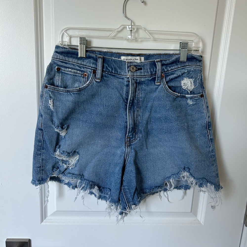 Abercrombie Distressed Denim Women Shorts, Sz 29